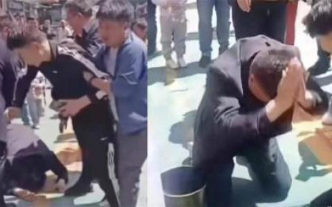 淄博烧烤店老板急得给顾客下跪，城市“出圈”的步子别迈得太急（央视点评淄博烧烤视频）