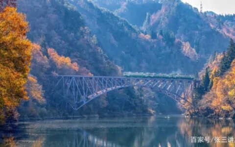日本这条铁路，穿过秋天的红枫雪乡，吸引着中国游客打卡-日本枫树山红叶