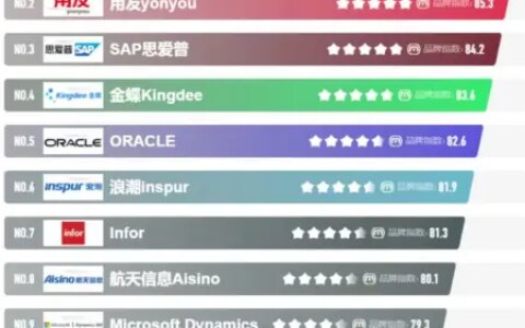 十大制造业ERP软件系统品牌影响力排行榜（制造业erp系统原理图）