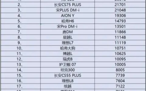 国产SUV别乱买 5月销量榜单出炉 哈弗H6第五 理想L7第九（国产suv销量排行榜2021年3月）