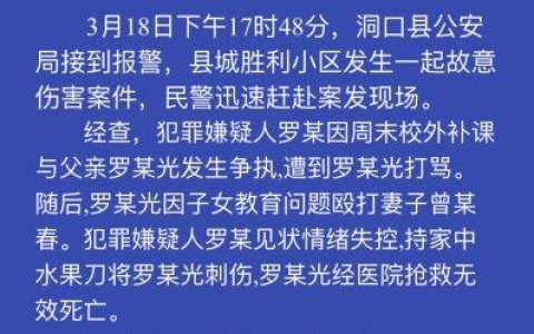 湖南 15 岁女孩弑父：被害人是老师，对女儿管教严格，经常打骂-湖南杀父少年