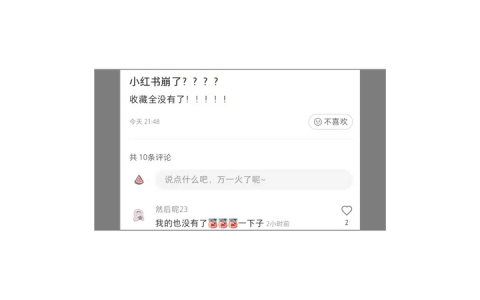小红书5个月崩溃3次，收藏内容无法显示，种草乱象遭两大媒体批判（小红书被收藏的数量不显示怎么办）