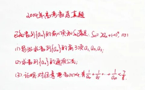 2004年高考数学压轴题，难度大，放缩法难住不少同学-2004年高考数学全国卷2卷答案