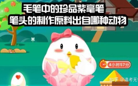 毛笔中的珍品紫毫笔，笔头的制作原料出自哪种动物？蚂蚁庄园答案（毛笔中的珍品紫毫笔的材料是什么意思呀）