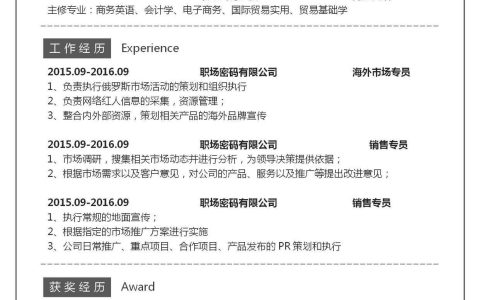 大学生个人简历电子简历表格免费word模板（大学生个人简历电子版范文）