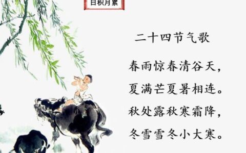 “二十四节气歌”其实有八句，您唱全了吗？（二十四节气歌有哪些?）