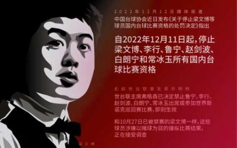 斯诺克史上最重处罚！梁文博与李行终身禁赛，其他八名中国球员长期禁赛（斯诺克选手梁文博简历资料）