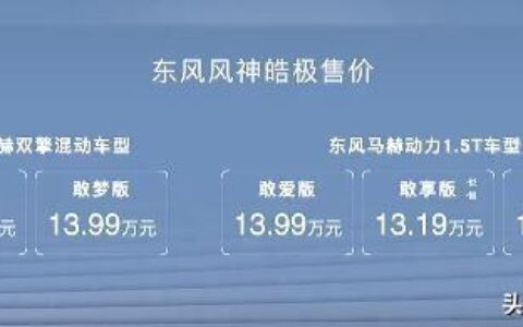 新车｜自主混动SUV再添一员，能跑又能省！东风风神皓极正式上市-东风风神纯电动