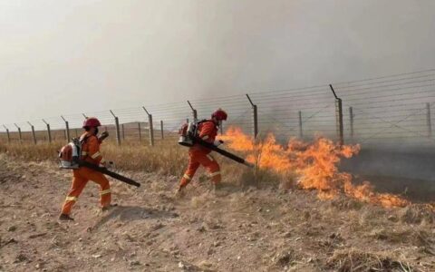 中蒙、中俄边境突发入境草原火灾 最新：明火已被扑灭-中俄蒙三国交界处界碑