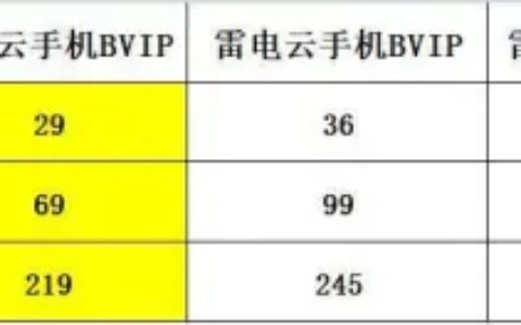 云帅云手机BVIP和雷电云手机BVIP及BVIP10有什么区别哪个好？-云手机免费版无限挂机