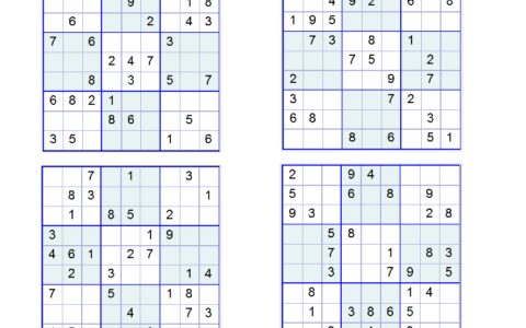 入门班数独7，九宫数独练习和方法（100道）-数独九宫规律