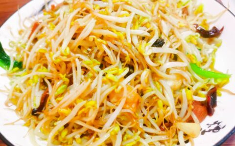 家常快手菜，绿豆芽炒肉片，好吃美味，脆爽可口，简单好做，好吃（肉炒绿豆芽菜怎么炒才能好吃）