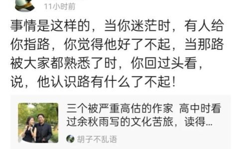 也谈“三个被严重高估的作家”：余秋雨，王小波，王朔-余秋雨饱受争议