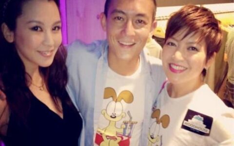 40岁陈冠希三姐弟同框，大姐陈丽华罕见出镜，短发利落气质干练