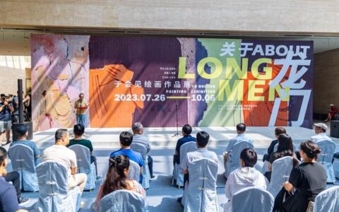 二维空间的龙门石窟什么样？“关于龙门——于会见绘画作品展”开幕-打卡龙门石窟