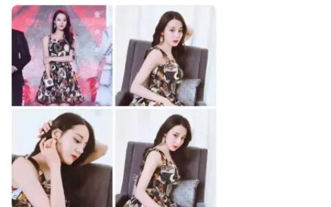 迪丽热巴“装嫩”失败，穿吊带裙坐在沙发上摆拍，侧身状态被热议-迪丽热巴塑料裙