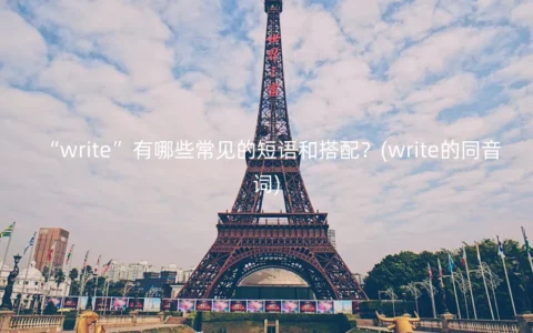 “write”有哪些常见的短语和搭配？(write的同音词)