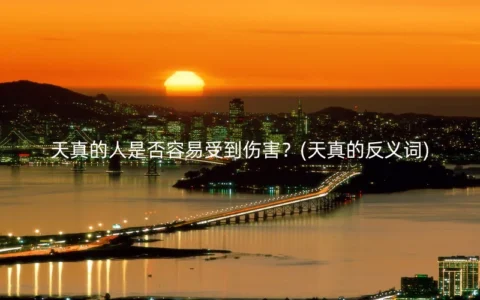 天真的人是否容易受到伤害？(天真的反义词)