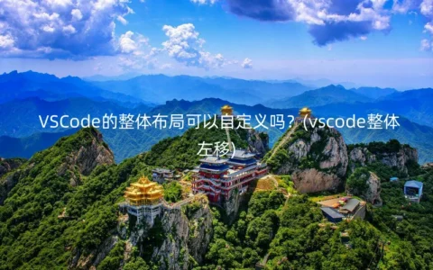 VSCode的整体布局可以自定义吗？(vscode整体左移)