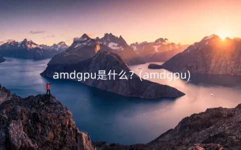 amdgpu是什么？(amdgpu)