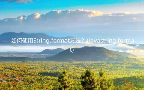如何使用String.format方法？(javastring.format)