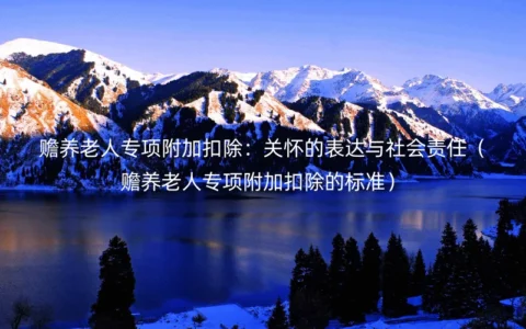 赡养老人专项附加扣除：关怀的表达与社会责任（赡养老人专项附加扣除的标准）