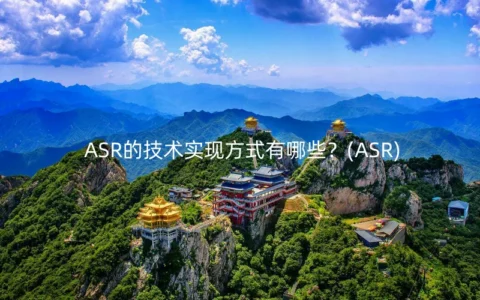 ASR的技术实现方式有哪些？(ASR)