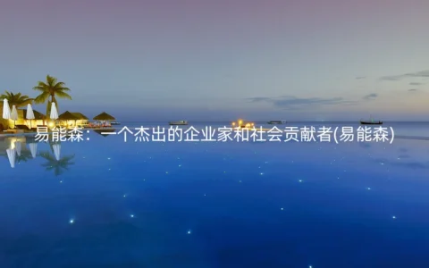 易能森：一个杰出的企业家和社会贡献者(易能森)