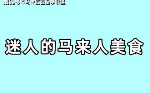 百味马来西亚：迷人的马来人美食