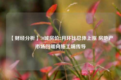 【财经分析】70城房价2月环比总体上涨 房地产市场回暖向施工端传导