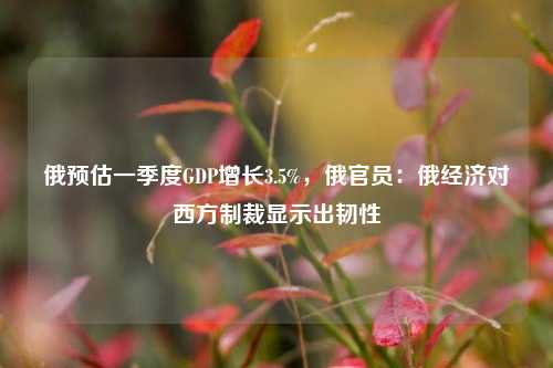 俄预估一季度GDP增长3.5%，俄官员：俄经济对西方制裁显示出韧性