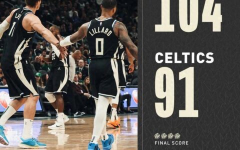 全场仅两罚球，绿军全队无罚球！78年来首见！字母哥无对抗受伤！