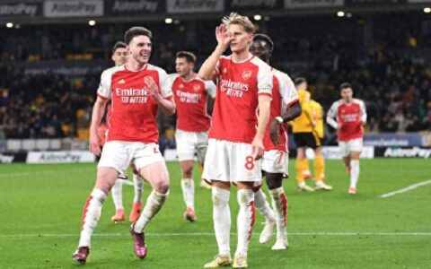 英超-特罗萨德破门厄德高锁定胜局 阿森纳2-0狼队先赛登上榜首