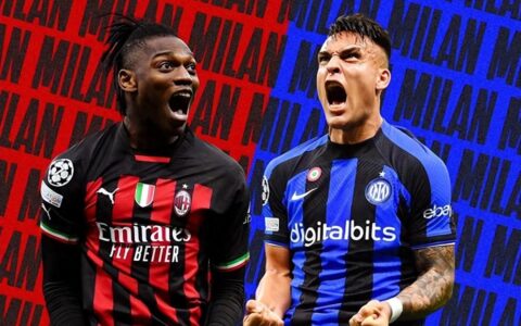 国米2-1双杀米兰！提前5轮加冕，第20次夺意甲冠军，图拉姆破门