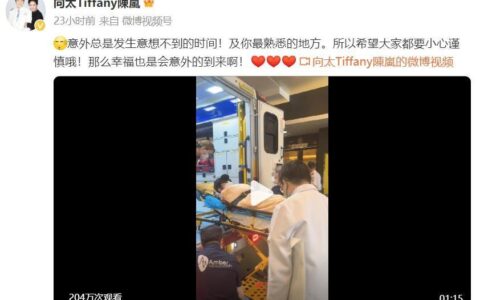 向太陈岚意外摔倒入院抢救！身体骨折情况严重，大腿打了四根髓钉