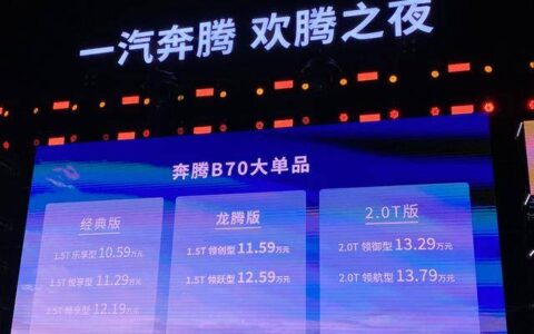 奔腾B70龙腾版上市，市场太卷，制胜关键点在哪里？