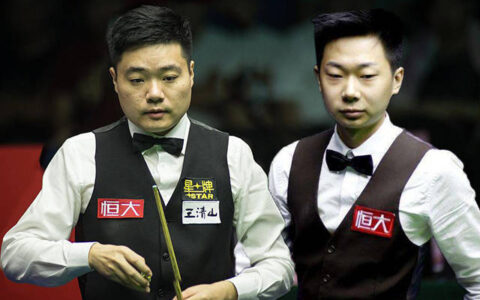 1-0、5-1、6-3、8-3，中国名将吕昊天状态火爆，开局打爆威尔斯