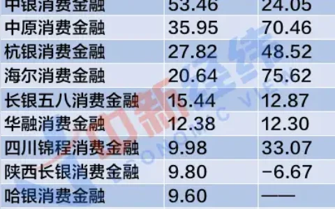 盘点消金公司的2021年：头部五家赚走八成净利，这家亏损近亿
